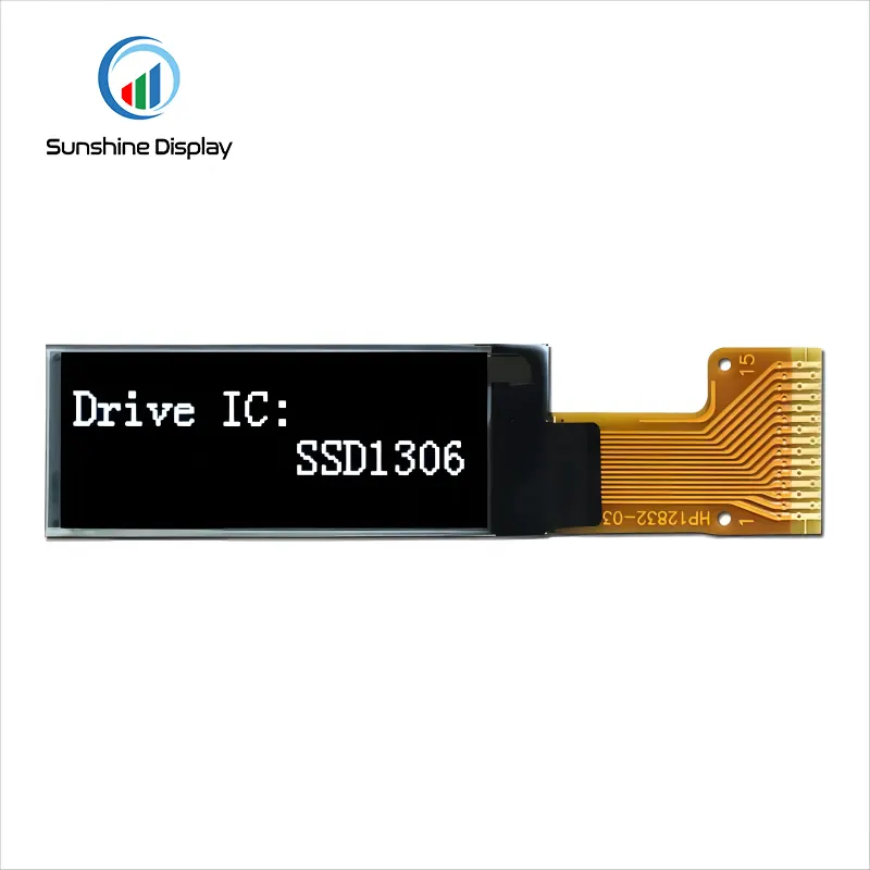 0.91 128x32 OLED LCD Display Back View