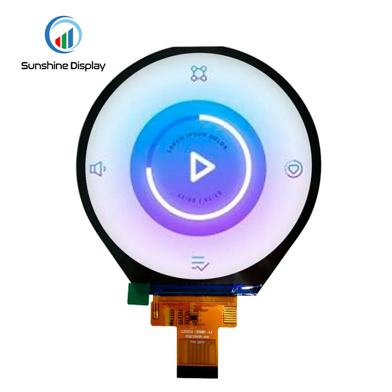 SDT034BWJA-01 3.4inch Round TFT LCD Display 800x800 Resolution with MIPI Interface Round TFT LCD Module Similar Product LCD module