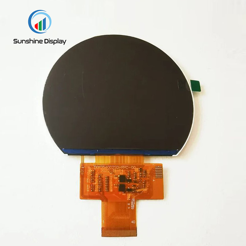 SDT0354HWFI-02 3.54 inch Round TFT LCD Module|Sunlight Readable TFT LCD |Wide Temperature TFT Display Side View