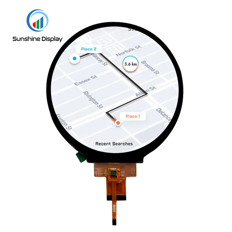 SDT040BZNI-03 4 inch Round TFT LCD Module Front View