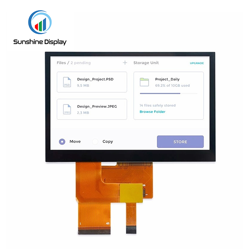 SDT043BWSI-02CP PCAP 4.3inch IPS LCD Screen 800X480 Full Viewing angle TFT LCD Panel with Capacitive Touch Screen Standard TFT LCD Module| IPS TFT LCD Module|TFT with Capacitive Touch Screen Next Product LCD module