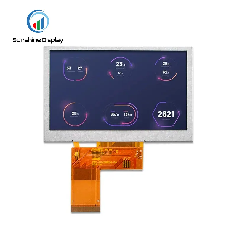 SDT043BWSI-04 4.3 inch Sunlight Readable TFT LCD| IPS TFT LCD Module|Standard TFT LCD Module Back View