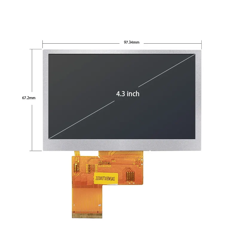 SDT043BWSI-05 4.3 inch Sunlight Readable TFT LCD| IPS TFT LCD Module|Standard TFT LCD Module Detail View