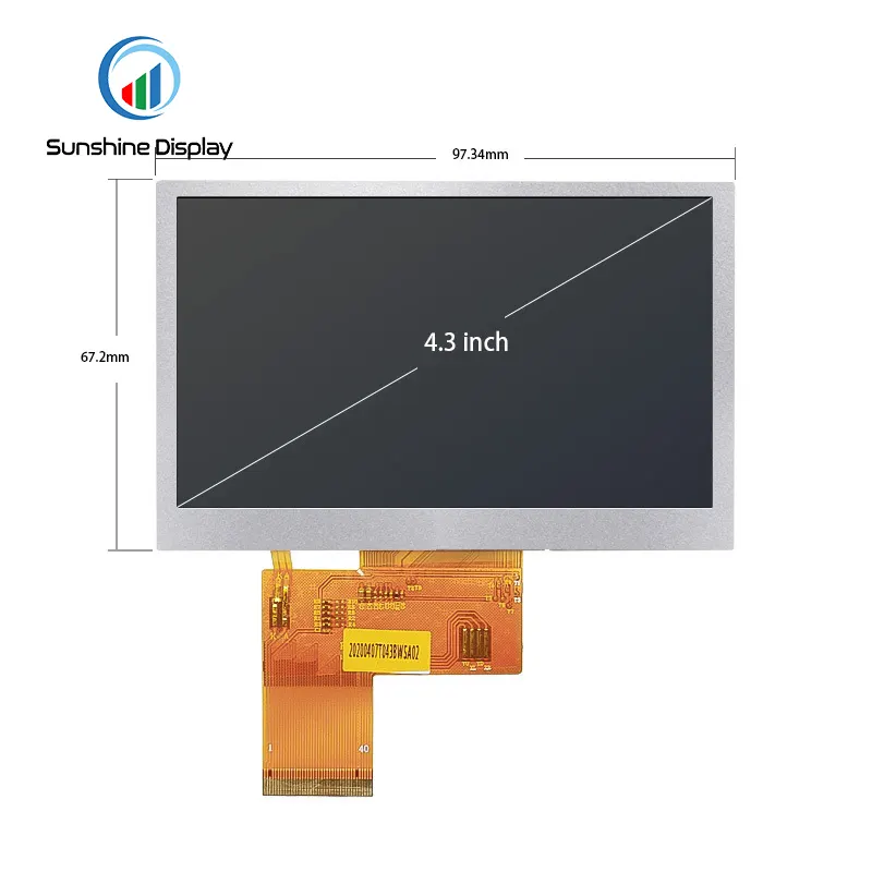 SDT043HPSI-01 4.3 inch Standard TFT LCD Module| IPS TFT LCD Module Front View