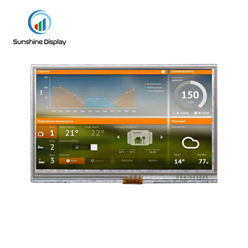 SDT043IPSN-01P-B 4.3 inch Standard TFT LCD Module Side View