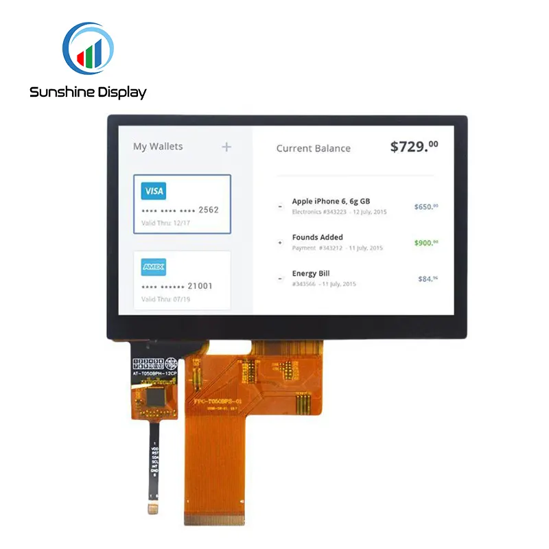 SDT050BPHN-12CP 5.0 inch Standard TFT LCD Module|TFT with Capacitive Touch Screen Side View
