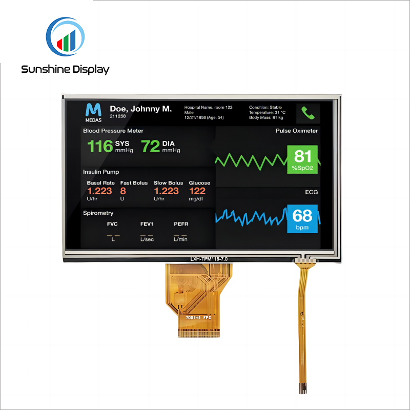SDT070SWHN-03P Factory Cost 7inch TFT LCD Display  800X480 50PIN with Resistive Touch Screen Standard TFT LCD Module Similar Product LCD module