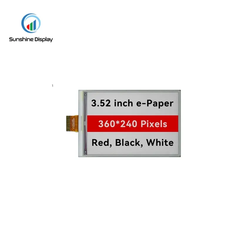 SDE0352NT-24 3.52inch Black White Red ePaper Display 240x360 E-paper Display_Info Similar Product LCD module