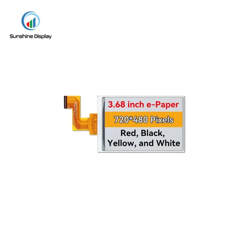 SDE0368NWF-27 3.68inch Black White Red Yellow Four Colors E-paper Display Module E-paper Display_Info Similar Product LCD module