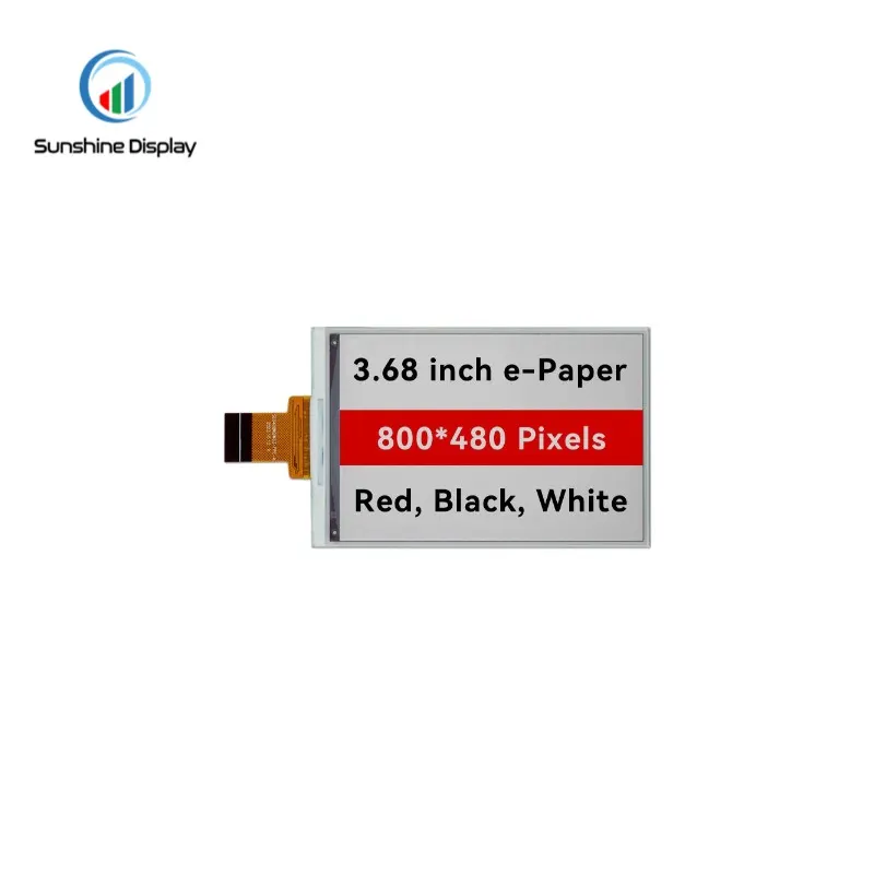 SDE0368NWT-39 3.68inch Black White Red E-ink Display 528x792 SPI E-paper Display_Info Previous Product LCD module