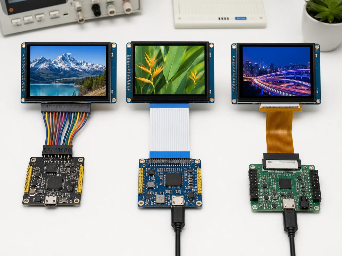 Small TFT LCD interface comparison for SPI RGB and MIPI DSI modules