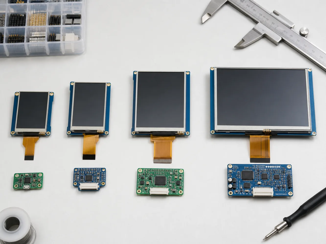 Small TFT LCD module size comparison for OEM display selection