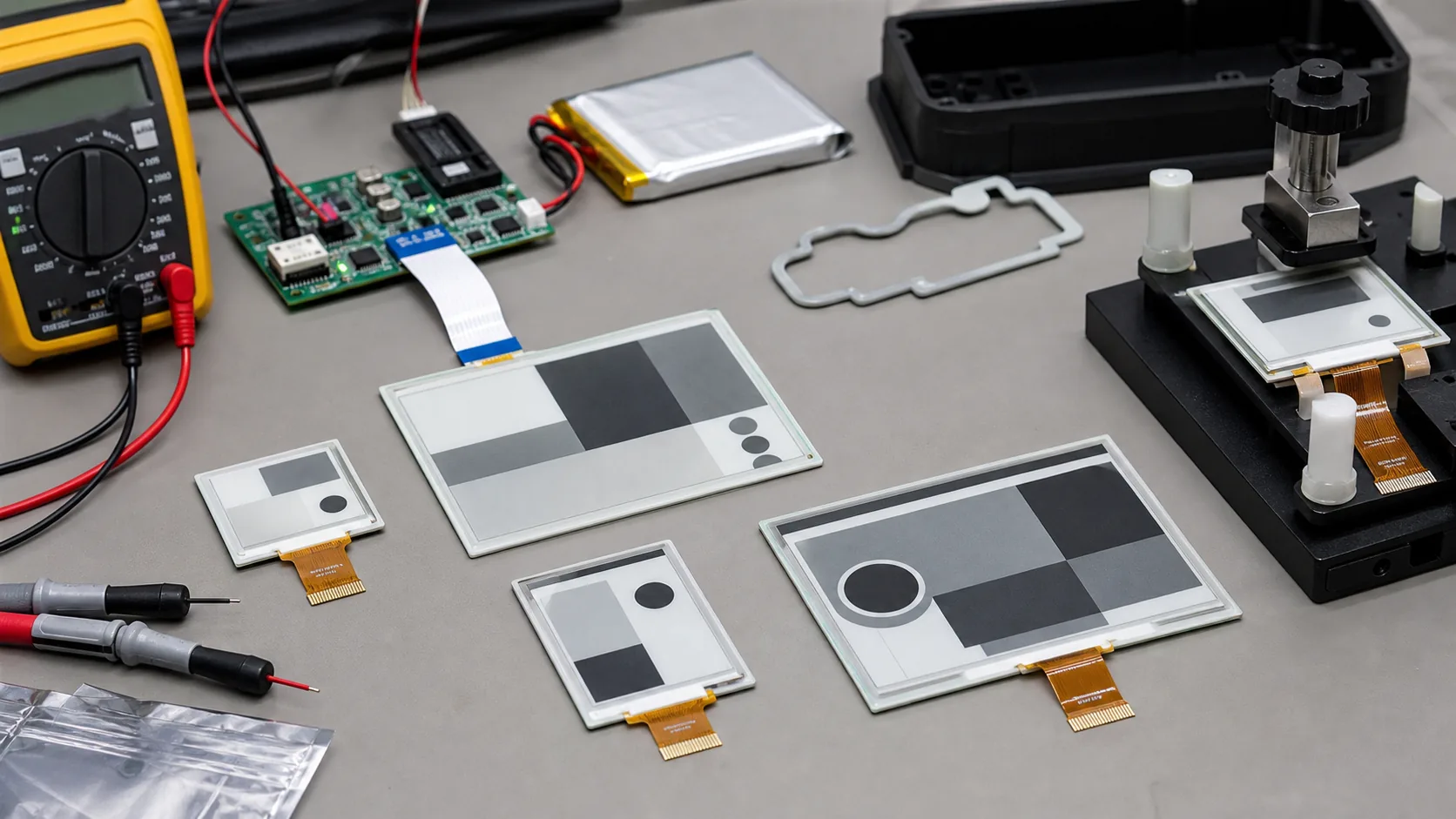 Engineering bench validation of low power e-paper display modules