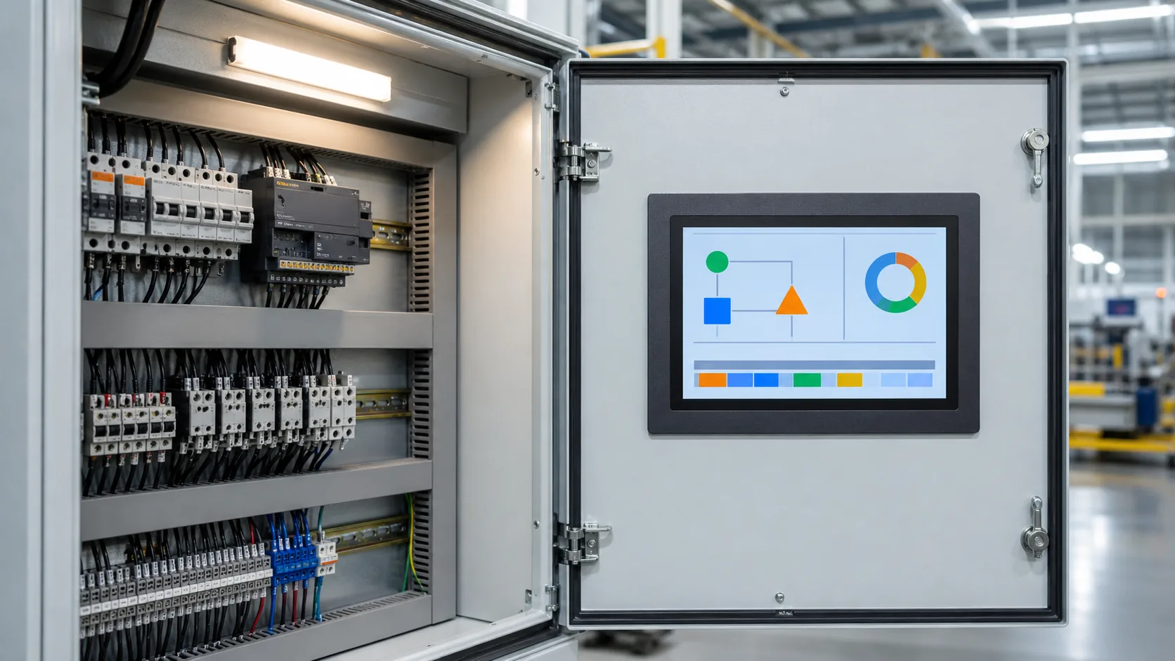 Industrial Control Cabinet HMI Displays