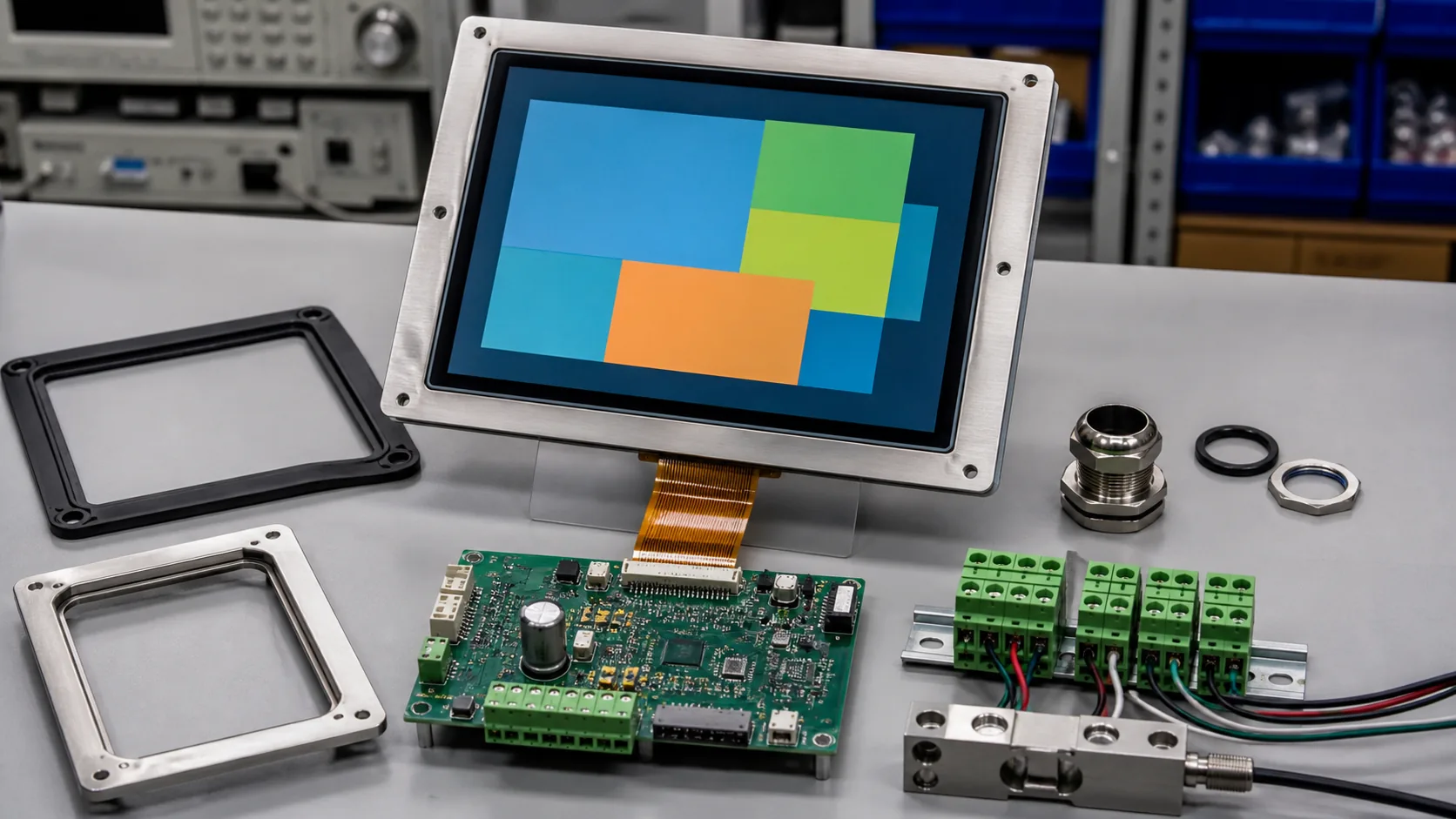 TFT LCD module touch panel controller and load-cell interface parts for industrial weighing OEM integration