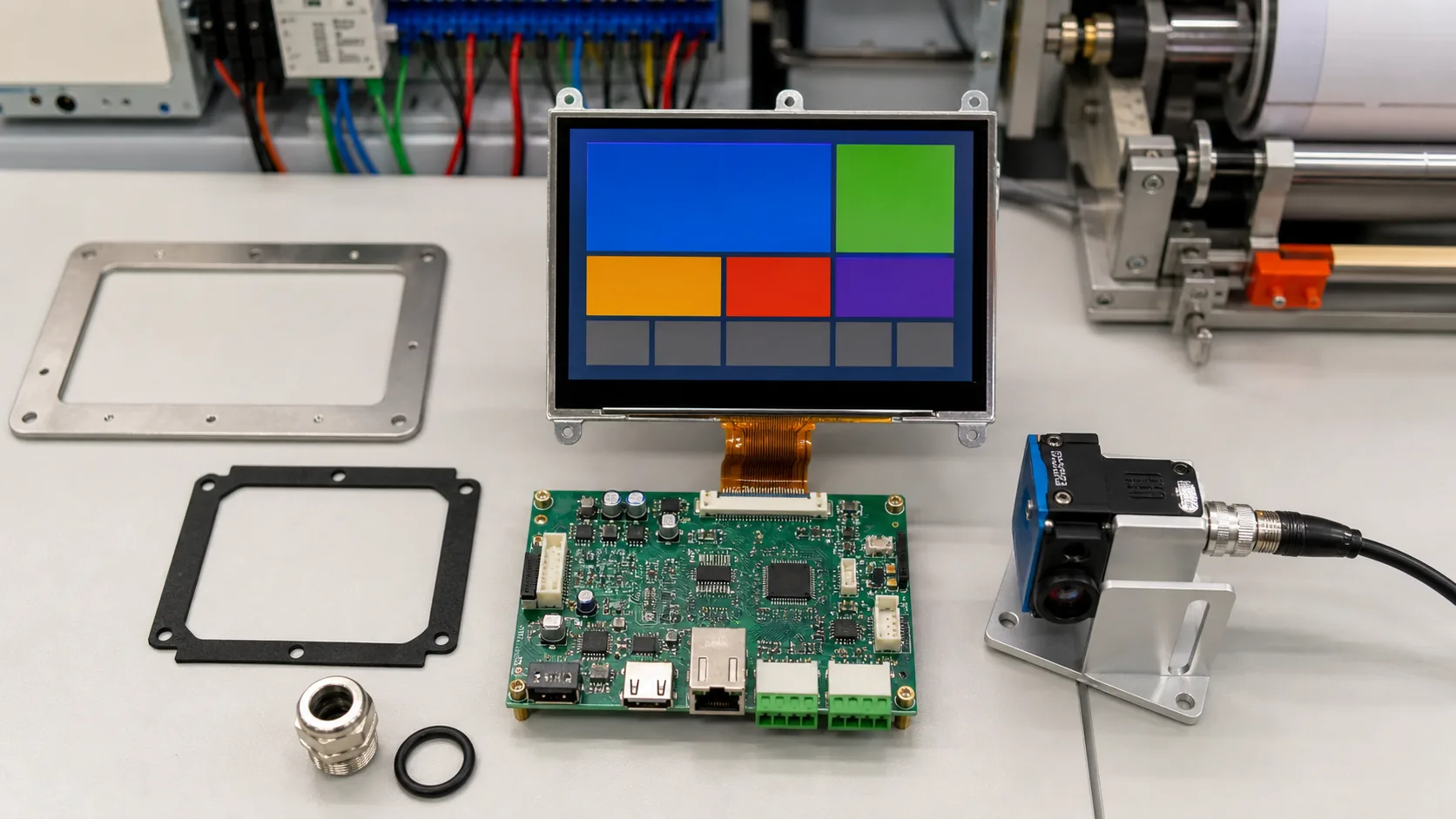 TFT LCD module controller board label sensor and sealing components for industrial labeling machine OEM integration