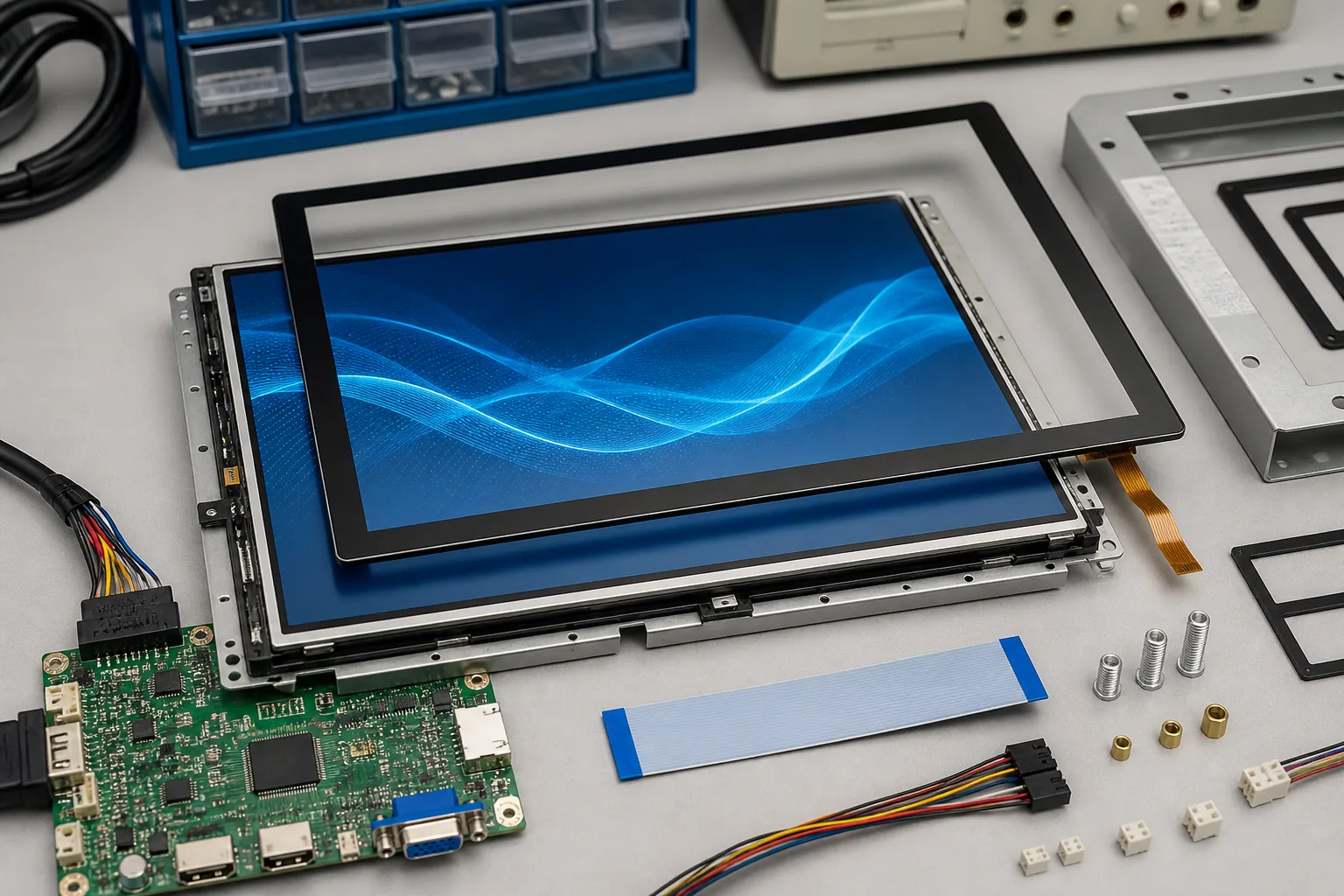 Industrial TFT LCD module and capacitive touch panel for laser cutting machine integration