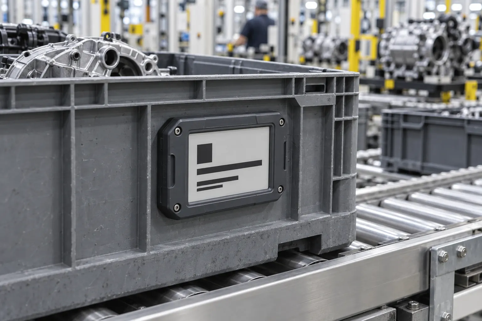 E-Paper Displays for Reusable Transport Containers