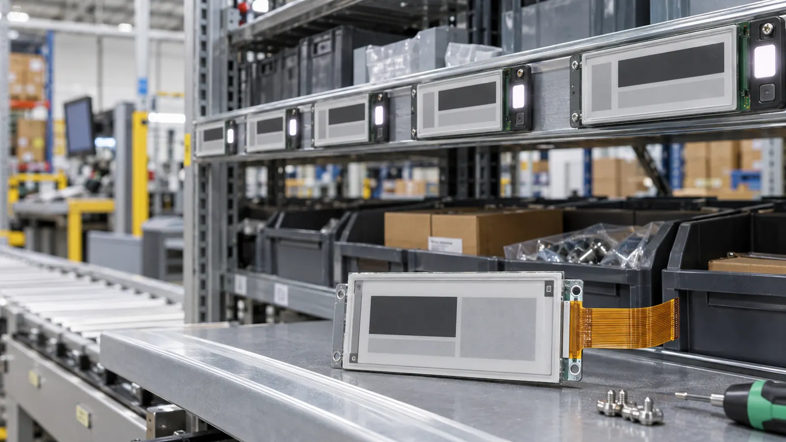 E-Paper Shelf Labels for Industrial Warehouses