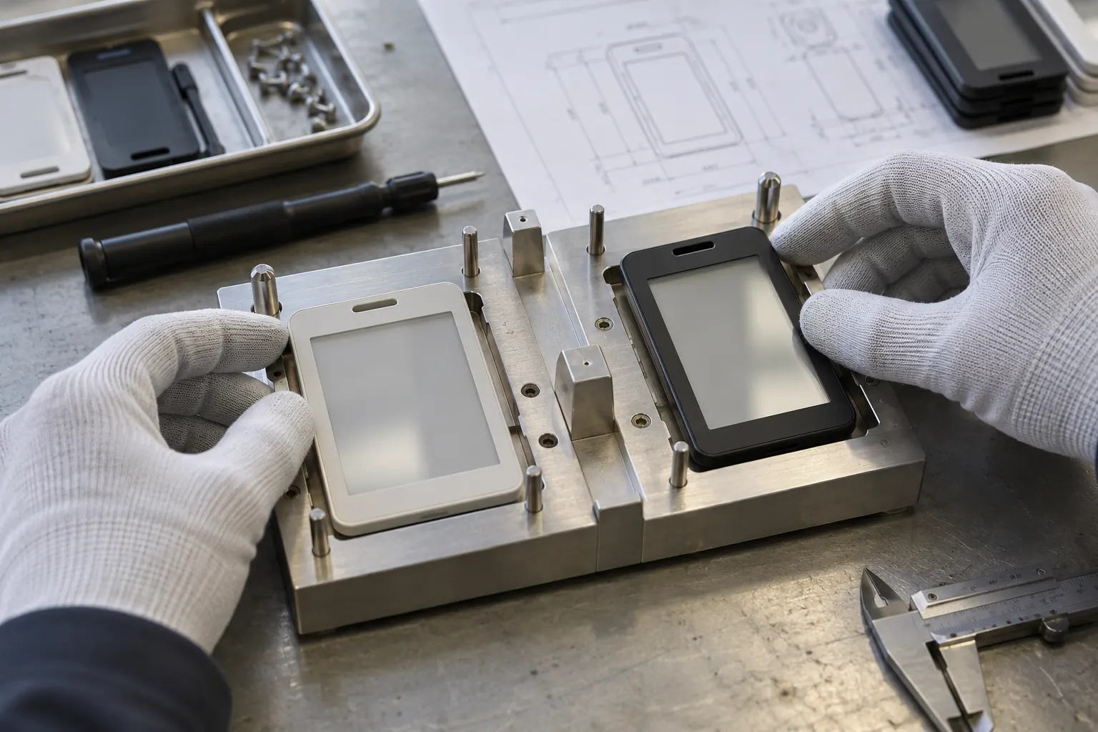 Mechanical fit evaluation of compact e-paper badge concepts
