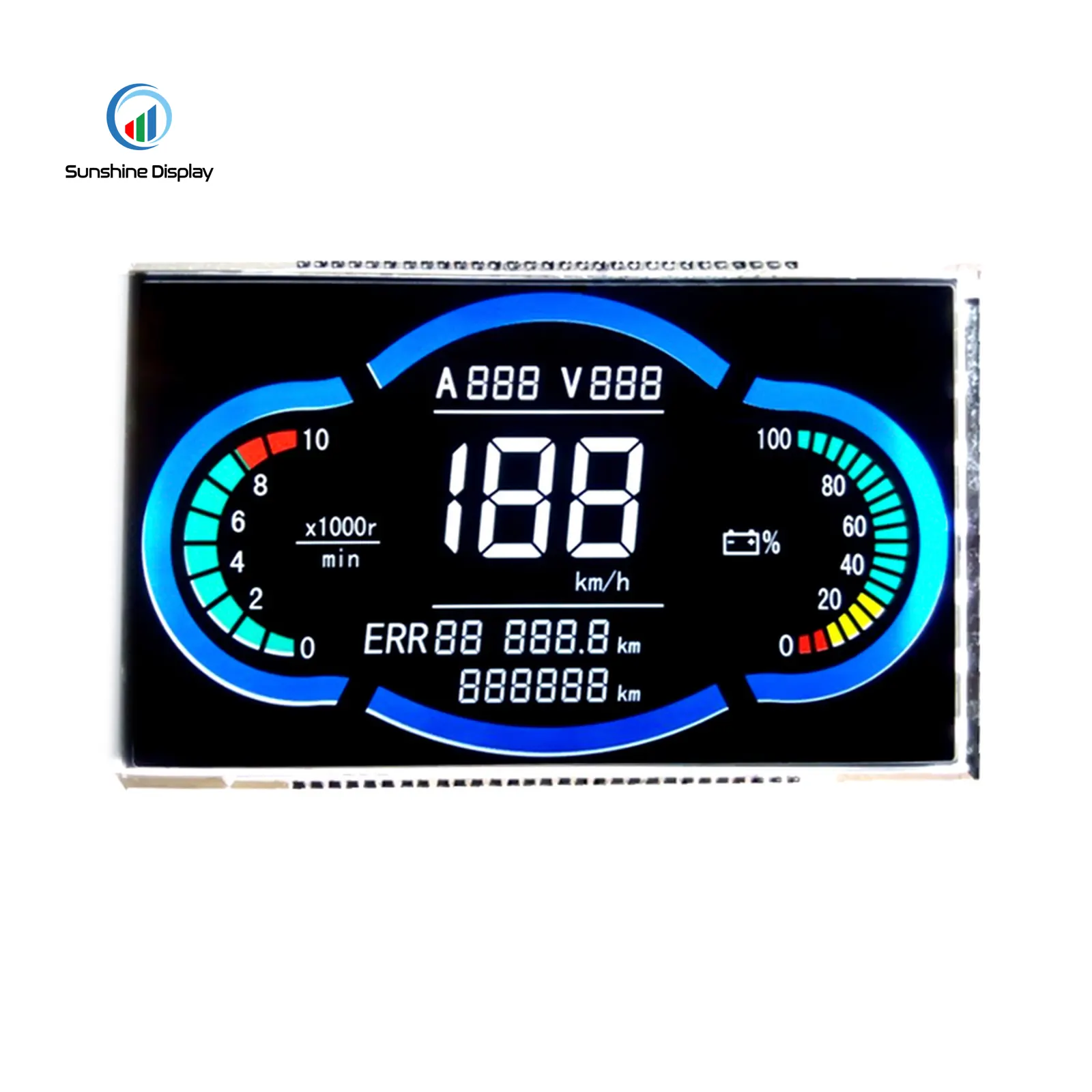 Sunshine Electric Motor VA Type LCD Panel with Super Wide Temperature Customized LCD Front View